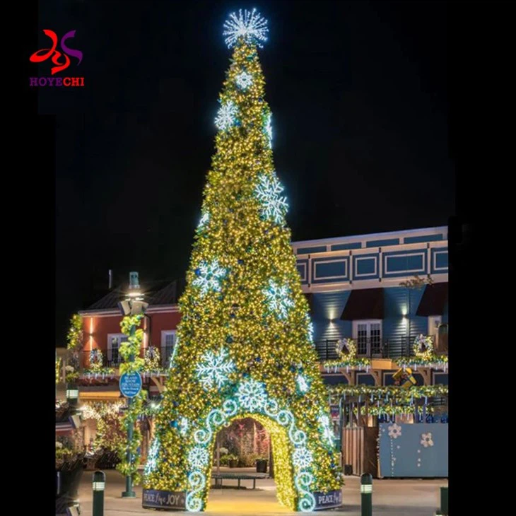 Large Frame Christmas Tree 5-50 Outdoor Giant Tree Hotel Shopping Center Decoration Green Simulation Big Xmas Tree