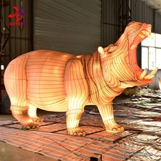 Osvijetljena lampa za festival dinosaura za uređenje vrta u tematskom parku životinja